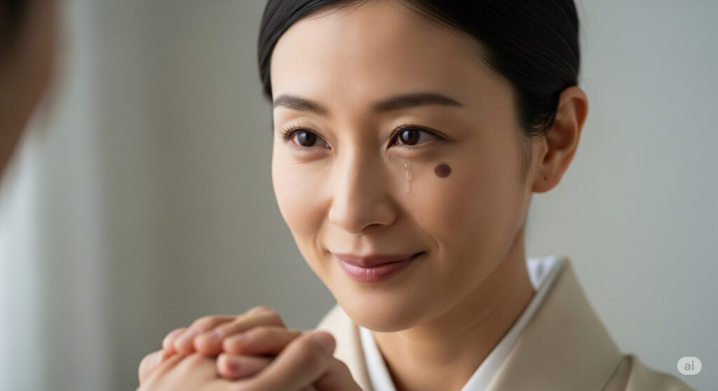 左目の下の泣きぼくろが示すサイン